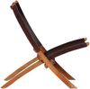 vidaXL Relaxstuhl Klappbar Braun Echtleder 246363 Bild 3