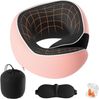 Vivitar Nackenkissen für die Reise - memory-foam Ergonomisches Reisekissen, Reise-Nackenkissen-Set für entspannten Komfort auf Flügen, Autoreisen, Kompakte Nackenstütze für Flugzeug, Zug - Ideal für Schlafkomfort, mit Ohrstöpseln, Schlafmaske und Aufbe... Bild 2