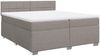 vidaXL Boxspringbett mit Matratze Taupe 200x200 cm Stoff 3288299 Bild 3