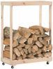 vidaXL Kaminholzregal mit Rollen 76,5x40x108 cm Massivholz Kiefer 832325 Bild 3