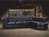 Casa Padrino Luxus Chesterfield Leder Ecksofa Vintage Schwarz 293 cm - Chesterfield Möbel Bild 2