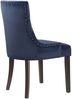 CLP 4er Set Esszimmerstuhl Aberdeen Samt Antikes Design mit Gestell aus Kautschukho,blau antik Bild 5