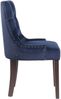 CLP 4er Set Esszimmerstuhl Aberdeen Samt Antikes Design mit Gestell aus Kautschukho,blau antik Bild 4