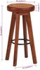 vidaXL Barhocker 2 Stk. Echtleder und Massivholz Akazie, Drehbar [348164] Bild 2