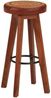 vidaXL Barhocker 2 Stk. Echtleder und Massivholz Akazie, Drehbar [348164] Bild 5