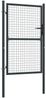 vidaXL Maschen-Gartentor verzinkter Stahl 100 x 150 cm Grau 145773 Bild 3