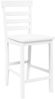 vidaXL Barhocker 2 Stk. Weiß Massivholz Gummibaum 4102543 Bild 4