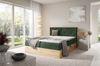 Boxspringbett Schlafzimmerbett HELIOS 180x220cm in Stoff Rouge Dunkelgrün Bild 1