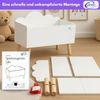 Coemo Aufbewahrungskiste LILO, offene Truhe aus Holz | MDF Spielzeugkiste in Weiß Bild 5