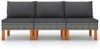vidaXL Mittelsofas 3 Stk. Poly Rattan und Eukalyptus Massivholz 315759 Bild 2