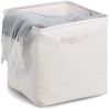 ZELLER 14545 Aufbewahrungsbox aus Polyester/Baumwolle, CREME ca. 32 × 32 × 32 cm Bild 2