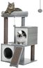 PAWZ Road Kratzbaum Holz Kratzbaum Katzenbaum Sisal Katzenmöbel Katzenhöhle, Grau, aus Holz Bild 1