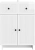 vidaXL Sideboard Hochglanz Weiß 66 x 34,5 x 90 cm Holzwerkstoff 893949 Bild 4