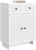vidaXL Sideboard Hochglanz Weiß 66 x 34,5 x 90 cm Holzwerkstoff 893949 Bild 2