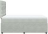 vidaXL Boxspringbett mit Matratze Hellgrau 120x200 cm Samt 3292316 Bild 5