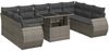 vidaXL 10-tlg. Garten-Sofagarnitur mit Kissen Grau Poly Rattan 3326701 Bild 2