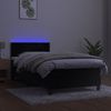 vidaXL Polsterbett mit Matratze & LED Schwarz 90x200 cm Samt [3134443] Bild 4