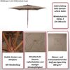 Gastronomie Holz-Sonnenschirm HWC-C57b, Gartenschirm, Polyester/Holz 29kg, eckig 4x4m Seilzug stoßsicher ~ dunkelgrün Bild 2