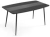 Mondeer Esstisch Esszimmertisch, Glastischplatte Verstellbare Metallbeine, 150 x 85 x 76.5 cm, Eiche Bild 4