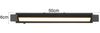 2er SET dimmbare LED Bad Spiegelleuchten schwenkbar, Schwarz Breite 50cm Bild 4