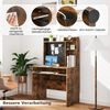 Computertisch mit magnetischer Pinnwand Home-Office-Schreibtisch mit Aufsatz und Tastaturablage Braun Bild 3