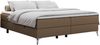 Boxspringbett - Doppelbett mit Multipocket-Matratze - LESS -200x200 - Braun Kunstleder - H4 Bild 3