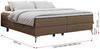 Boxspringbett - Doppelbett mit Multipocket-Matratze - LESS -200x200 - Braun Kunstleder - H4 Bild 5