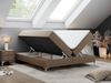 Boxspringbett - Doppelbett mit Multipocket-Matratze - LESS -200x200 - Braun Kunstleder - H4 Bild 2