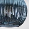 hofstein Hängeleuchte Hängelampe aus Metall/Riffelglas in Schwarz/Grün/Blau/Goldfarben, Hängeleuchte im modernen Retro/Vintage-Design (20 cm), 5 x E27 Bild 3