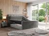 Boxspringbett KING VELEN, Doppelbett mit Multipocket-Matratze, Polsterbett mit Kopfstütze - 140x200 - Dunkelgrau Velours - H4 Bild 2