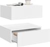 Woltu Nachttisch (2-St), hängend mit Schublade, Wandregal weiß für Schlafzimmer Wohnzimmer Bild 4