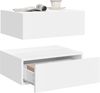 Woltu Nachttisch (2-St), hängend mit Schublade, Wandregal weiß für Schlafzimmer Wohnzimmer Bild 5