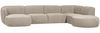 Sofa Polly U-Form aus Webstoff, modern und komfortabel, Sand Beige, rechtsseitig Bild 2