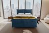 99rooms Vero Plus Boxspringbett 140x200 cm Cordstoff POSO Blau Bild 2
