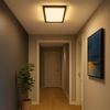 LED Deckenpanel, Backlight, schwarz, eckig, L 58,2 cm Bild 4