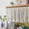 Agger Scheibengardine Boho-Spitzengardine, kurz, für Küchenfenster über der Spüle (1 St), Vintage-Gardine, gehäkelt, böhmisch, handgefertigt mit Quasten Bild 2