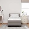 vidaXL Boxspringbett mit Matratze mit LED Taupe 90 x 200 cm Stoff 3342104 Bild 4