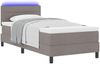 vidaXL Boxspringbett mit Matratze mit LED Taupe 90 x 200 cm Stoff 3342104 Bild 3