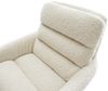 Esszimmerstuhl Abelia-Flex mit Armlehnen Teddystoff Beige Kufengestell Schwarz Bild 4