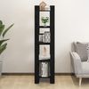 vidaXL Bücherregal/Raumteiler Schwarz 41x35x160 cm Massivholz Kiefer 813873 Bild 3