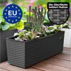 KONZEPT Balkonkasten Hochwertige Blumenkasten Rattan-Optikin, rechteckig 56 x 19 cm, Balkonkasten ideal fur Balkon, Terrasse, Fensterbank Bild 4