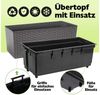 KONZEPT Balkonkasten Hochwertige Blumenkasten Rattan-Optikin, rechteckig 56 x 19 cm, Balkonkasten ideal fur Balkon, Terrasse, Fensterbank Bild 3