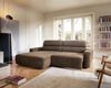 Selsey 'Fando' Ecksofa mit elektrischem Sitzauszug, Ottomane links, Chenille Hellbraun Bild 3