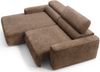 Selsey 'Fando' Ecksofa mit elektrischem Sitzauszug, Ottomane links, Chenille Hellbraun Bild 4