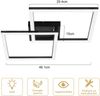 ZMH LED Deckenleuchte Wohnzimmer Schwarz 3000K Warmweiß Moderne Kristall Schlafzimmerlampe 24W für Küche Schlafzimmer Flur Bild 5