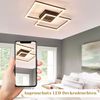 ZMH LED Deckenleuchte Wohnzimmer Schwarz 3000K Warmweiß Moderne Kristall Schlafzimmerlampe 24W für Küche Schlafzimmer Flur Bild 4