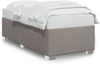 vidaXL Bettgestell ohne Matratze Taupe 90x190 cm Stoff 3284440 Bild 2