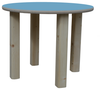 ELI Kindertisch - mit Bunter Tischplatte - Ø 80cm - Hellblau Bild 2