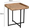 Beistelltisch JENNIFER Metallgestell Schwarz, Tischplatte Holzoptik Höhe 54cm Bild 3