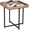 Beistelltisch JENNIFER Metallgestell Schwarz, Tischplatte Holzoptik Höhe 54cm Bild 4